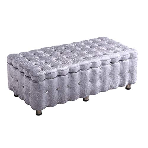 QHLMLL Aufbewahrungsbänke Schlafzimmer Bett Endhocker Bank Wohnzimmer Wechselschuhbank Sofa Hocker Bekleidungsgeschäft Ruhehocker (Farbe: Beige, Größe: L 100 × B 40 × H 40 cm) (Farbe: Braun, Größe von QHLMLL