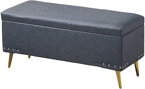 QHLMLL Aufbewahrungsbank, Fenstersitzbank, Bettendhocker, Schlafzimmerbank, Sofa-Hocker, Garderobe, modern, minimalistisch, Bett, Couch, Wickelschuhhocker, Nachttischhocker (Farbe: Graublau, Größe: 60 QHLMLL Aufbewahrungsbank, Fenstersitzbank, Bettendhocker, Schlafzimmerbank, Sofa-Hocker, Garderobe, modern, minimalistisch, Bett, Couch, Wickelschuhhocker, Nachttischhocker (Farbe: Graublau, Größe: 60 von QHLMLL