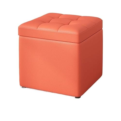 QHLMLL Fußteil-Bank, Wohnzimmer, stilvoller niedriger Hocker, Aufbewahrungshocker, Zuhause, kann an der Tür sitzen, Schuhwickelhocker, Stoff, Leder-Fußhocker (08) von QHLMLL