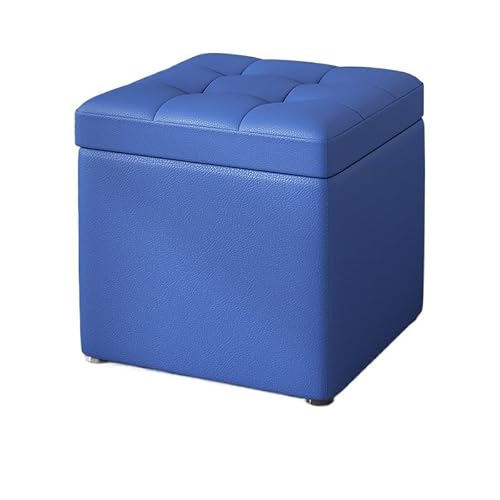 QHLMLL Fußteil-Bank, Wohnzimmer, stilvoller niedriger Hocker, Aufbewahrungshocker, Zuhause, kann an der Tür sitzen, Schuhwickelhocker, Stoff, Leder-Fußhocker (11) von QHLMLL