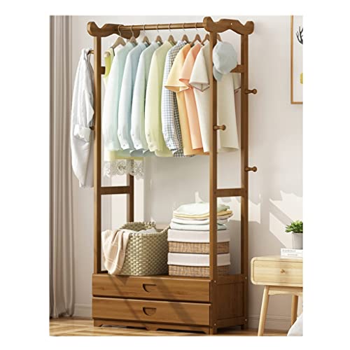 QHLMLL Garderobenständer, Kleiderständer, Kleiderschrank, Schuhbank, freistehender Schrank-Organizer, Plattentyp, Eingangsbereich-Aufbewahrungsbank, Holzrahmen, Akzentmöbel, 3-in-1-Design (Farbe: B von QHLMLL