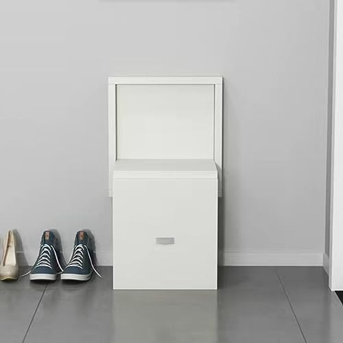 QHLMLL Klappbarer Schuhhocker aus Massivholz, Wandbank für Eingangsbereich, einziehbarer Flurstuhl, zusammenklappbarer Sitz mit Stauraum, multifunktionaler Schuhwechselhocker QHLMLL Klappbarer Schuhhocker aus Massivholz, Wandbank für Eingangsbereich, einziehbarer Flurstuhl, zusammenklappbarer Sitz mit Stauraum, multifunktionaler Schuhwechselhocker von QHLMLL