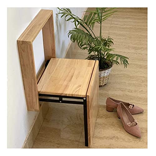 QHLMLL Klappbarer Wandhocker, zusammenklappbarer Duschsitz, Schuhbank, Sitzauflage, Stuhl, Gummiholz, mit Dämpfungspuffer für Eingangsbereich, Badezimmer QHLMLL Klappbarer Wandhocker, zusammenklappbarer Duschsitz, Schuhbank, Sitzauflage, Stuhl, Gummiholz, mit Dämpfungspuffer für Eingangsbereich, Badezimmer von QHLMLL