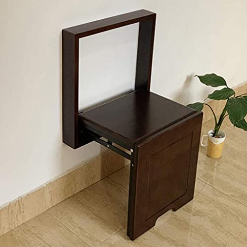 QHLMLL Klappbarer Wandhocker, zusammenklappbarer Duschsitz, Schuhbank, Sitzauflage, Stuhl, Gummiholz, mit Dämpfungspuffer für Eingangsbereich, Badezimmer von QHLMLL