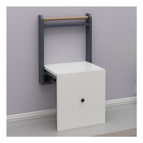 QHLMLL Klappstuhl für Zuhause, Wandmontage, Massivholz, Schuhwechselhocker mit Armlehnen-Design, unsichtbarer Eingang, Klapphocker, Legierung, Zuggriff, hohe Belastbarkeit, gepolstertes Kissen, Design QHLMLL Klappstuhl für Zuhause, Wandmontage, Massivholz, Schuhwechselhocker mit Armlehnen-Design, unsichtbarer Eingang, Klapphocker, Legierung, Zuggriff, hohe Belastbarkeit, gepolstertes Kissen, Design von QHLMLL