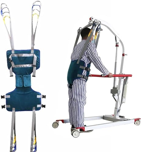 QHLMLL Komfortabel gepolsterte Gehschlinge für Patientenlifter, Ganzkörpergurt unterstützt Beintrainer, GEH- und Stehhilfen, für ältere Menschen, Geteilte Beinschlinge, bariatrischer Handicap-Lift von QHLMLL