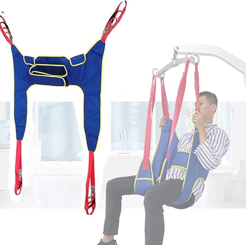 QHLMLL Patientenlifting-Schlinge mit Öffnung, U-förmige Geteilte Beinschlinge, Hebehilfegurte, für sicheren und einfachen Patiententransfer, Bettpositionierung und Badehilfen, Hoyer-Schlinge von QHLMLL