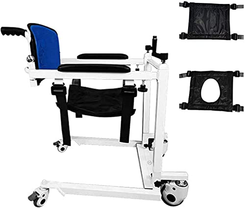 QHLMLL Patiententransferstuhl, Hebestuhl für zu Hause, tragbarer Patiententransferlifter mit weichem Kissen und Toilettensitz, Nachttisch-Transportduschstuhl für behinderte ältere Menschen, 2 von QHLMLL