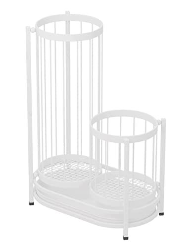 QHLMLL Regenschirm Eisen Schirmständer Modern Business Große Kapazität Regenschirm Eimer Hotel Büro Eingangsbereich Schirmlagerregal Schirmständer Schirmorganis/Weiß/50 * 27 * 55Cm von QHLMLL