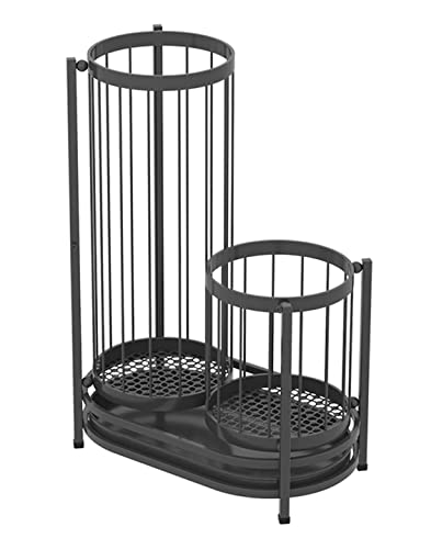 QHLMLL Regenschirm Eisen Schirmständer Modern Business Großraum Schirmeimer Hotel Büro Eingangsbereich Schirmständer Schirmständer Schirmorganisator/Schwarz/50 * 27 * 55Cm von QHLMLL