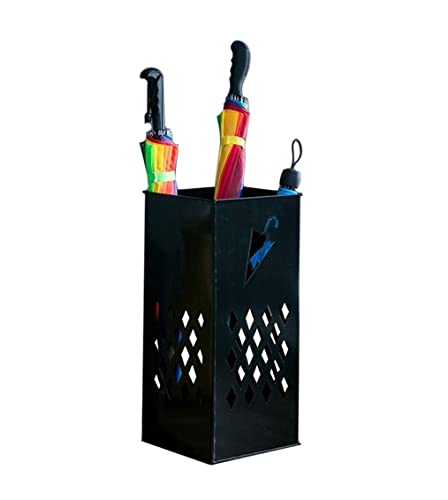 QHLMLL Schirmhalter, Schirmständer, quadratisch, aus Metall, freistehender Schirmhalter für den Eingangsbereich, Organizer für die Dekoration des Home-Office, Schirmständer, Schirm-Organizer (blau: von QHLMLL