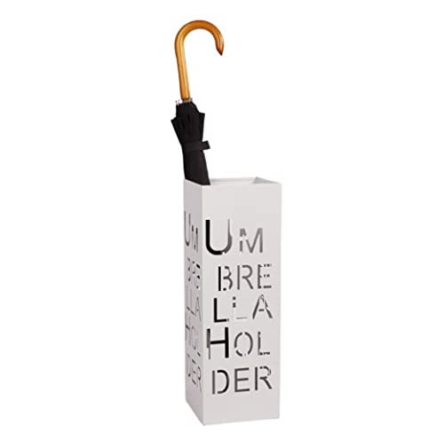 QHLMLL Schirmhalter Schirmständer Eisen Schirmständer Ausgehöhltes Design Schirmhalter Rechteckiger Schirmständer Für Hotelkorridor Wohnzimmer Schirmständer Schirm-Organizer von QHLMLL