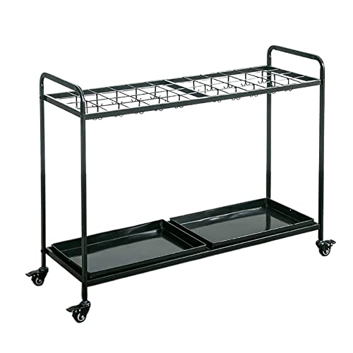 QHLMLL Schirmhalter Schirmständer Metall Schirmständer Mit Abtropfschale Und 48 Haken 48 Löcher Beweglicher Rack Schirmhalter Für Home Office Hotel Schirmständer Schirm-Organizer von QHLMLL
