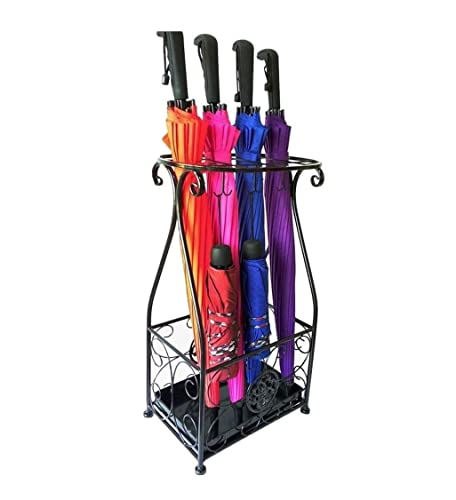 QHLMLL Schirmhalter Schirmständer Schmiedeeiserner Schirmständer Hotellobby Home Schirmeimer Aufbewahrungseimer Bodenstehender Klappschirm Regalhalter Schirmständer Schirmorganizer QHLMLL Schirmhalter Schirmständer Schmiedeeiserner Schirmständer Hotellobby Home Schirmeimer Aufbewahrungseimer Bodenstehender Klappschirm Regalhalter Schirmständer Schirmorganizer von QHLMLL