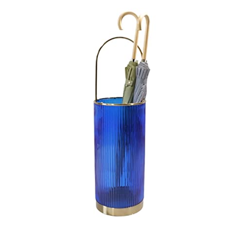 QHLMLL Schirmhalter Schirmständer Zylindrischer Schirmständer aus Glas Schirmständer aus Metall Europäischer Schirmaufbewahrungseimer Eingangsbereich Heimschirmhalter Schirmständer Schirm-Organizer von QHLMLL