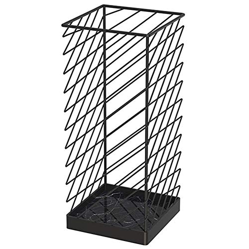 QHLMLL Schirmständer, Metall-Schirmständer für den Eingangsbereich, moderner freistehender Schirmhalter mit 4 Haken für die Dekoration im Homeoffice, Schwarz (Schwarz) (Pink) Feito NA China von QHLMLL