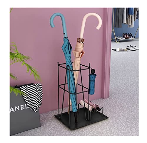 QHLMLL Schirmständer, Schirmhalter Schirmständer Nordischer Kreativer Schirmständer Aus Metall Schmiedeeisen Schirmständer Home Hotel Dekor Schirmhalter Schirmständer/B-Schwarz von QHLMLL