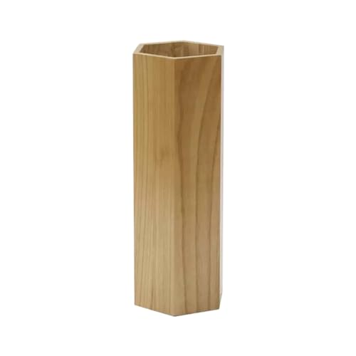 QHLMLL Schirmständer, Schirmhalter aus Holz, sechseckig, für Gehstöcke, Schirmaufbewahrungseimer im japanischen Stil, nordisches Retro-Multifunktionsfass für den Hotelflur (Holz) von QHLMLL
