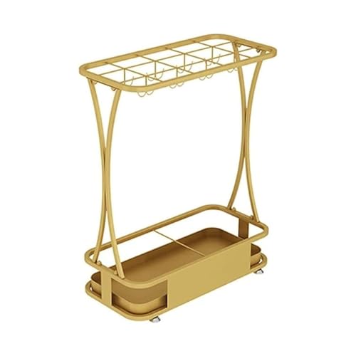 QHLMLL Schirmständer, Schirmhalter aus Metall mit Abnehmbarer Abtropfschale, freistehender nordischer Schirmständer, Organizer, Schirmaufbewahrung im Eisendesign für den Eingangsbereich, das Homeof von QHLMLL