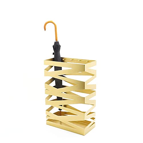 QHLMLL Schirmständer, Schirmständer Metall Quadratischer Schirmhalter Modernes durchbrochenes Design Schirmeimer/Den von QHLMLL