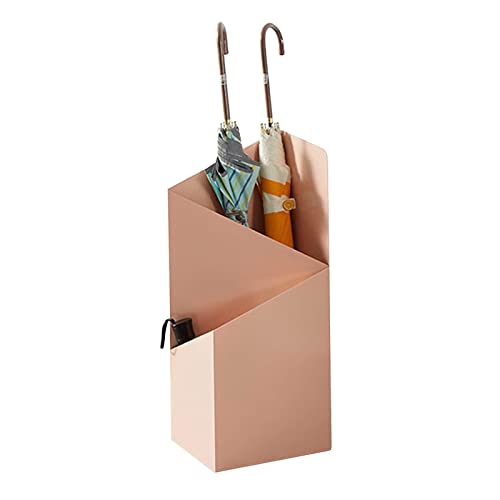 QHLMLL Schirmständer, Schirmständer Unregelmäßiges geometrisches Schmiedeeisen, Schirm mit doppelter Lagerlänge/Rosa von QHLMLL