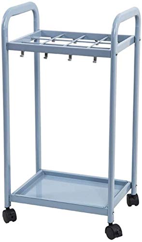 QHLMLL Schirmständer, Schmiedeeiserner kommerzieller Halter, Halter mit großer Kapazität für Gastronomie, Hotel, Bankbüro, mit Rollen, Aufbewahrung von 20 40 (18 Löcher, 12 Haken) Feito NA China von QHLMLL