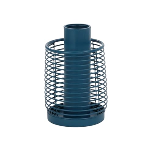 QHLMLL Schirmständer, freistehend, rund, für den Innenbereich, Gehstockhalter, Regenauffangbehälter für den Haushalt, Schirm-Organizer, Mülleimer, Flur (blau) von QHLMLL