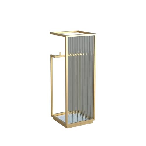 QHLMLL Schirmständer, luxuriöser Schirmständer, quadratischer Schirmhalter aus Metall, moderner und einfacher Schirm-Organizer aus Glas, freistehendes Gestell für den Flur von Zuhause und Hotels ( von QHLMLL