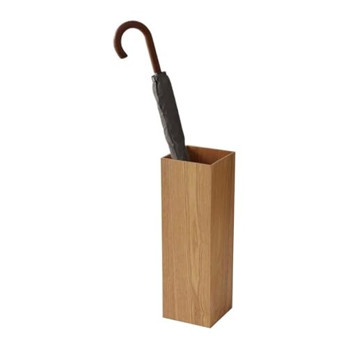 QHLMLL Schirmständer, quadratisch, aus Holz, nordischer Bauernhaus-Schirmhalter, Ablage im japanischen Stil, für den Eingangsbereich, das Homeoffice oder den Flur (Holz 16 x 16 x 50 cm) von QHLMLL