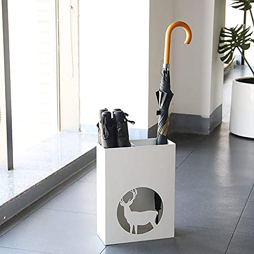 QHLMLL Schirmständer, rechteckiger Schirmhalter, ausgeschnittenes Design, Schirmständer aus Metall für Türöffnung, Flur, Eingangsbereich, Veranda, 30 x 13 x 40 cm (Farbe: Schwarz) (Weiß) (Schwarz) von QHLMLL