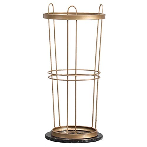 QHLMLL Schirmständer, runder Schirmständer aus Metall mit Marmorsockel, moderner Sonnenschirmhalter für den Eingangsbereich als Dekoration für das Homeoffice, Schwarz (Weiß) (Weiß) Feito NA China von QHLMLL