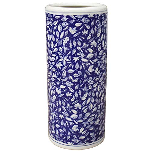 QHLMLL Schirmständer Keramik-Schirmständerhalter oder Standvase, für die Dekoration von Zuhause und Hotel, weiß mit blauem Muster, Stil 5, 24 × 40 cm (Stil 3 24 × 40 cm) (Stil 4 24 × 40 cm) Feito von QHLMLL