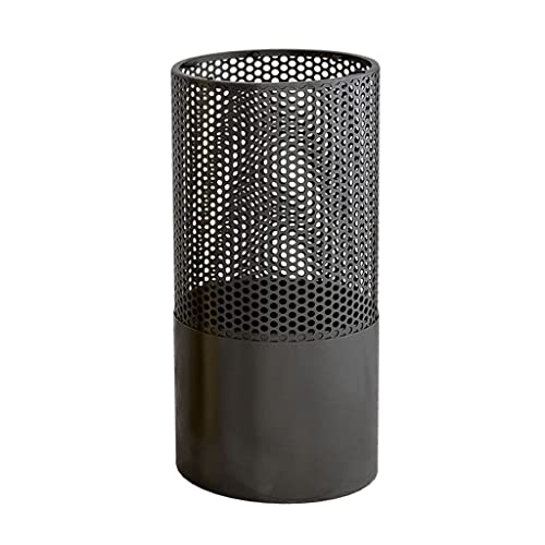 QHLMLL Schirmständer Schirmhalter Eisen Schirmständer Nordic Light Metal Paint Nach Der Tür Schirmhalter Lagerregal Büro Zuhause Schirmfass/Schwarz/Groß von QHLMLL