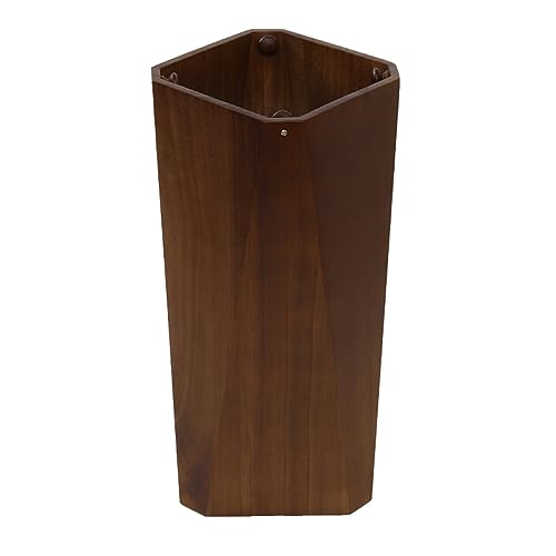 QHLMLL Schirmständer – Schirmständer aus Holz – Dunkelbraun – Natürliche Holzmaserung – Schirmständer für den Innenbereich – Für 7–8 Schirme – Für Zuhause, Eingangsbereich, Büro (Farbe: Walnuss, Gr von QHLMLL