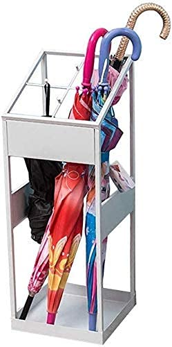 QHLMLL Schirmständer aus Metall, Ständer, platzsparender Organizer für das Home-Office für Lange und Kurze Taschenschirme (schwarz) Weiß Feito NA China von QHLMLL
