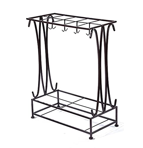 QHLMLL Schirmständer aus Metall, mit Haken und Abtropfschale, Bürodekoration, Fell, Bronze, mehrere Größen (mittel) klein, Feito NA China von QHLMLL