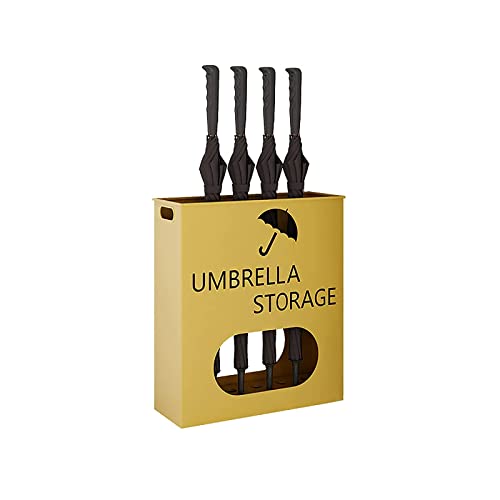 QHLMLL Schirmständer aus Metall, rechteckiger Schirmhalter für den Innenbereich, ausgeschnittener Gehstockständer, mit Abnehmbarer Abtropfschale, für den Eingangsbereich von Zuhause, Hotel, Büro ( von QHLMLL