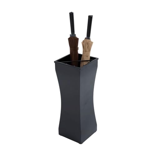 QHLMLL Schirmständer aus Metall, skandinavischer, einfacher Gehstockhalter, kreativer Schirmständer, modernes Schirmregal für den Flur des Homeoffice (schwarz, 21 x 58 cm) von QHLMLL