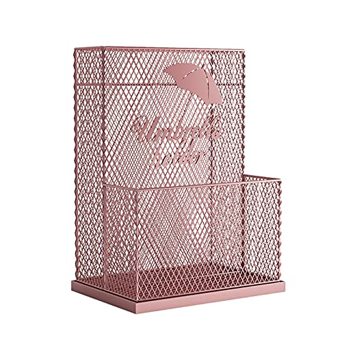 QHLMLL Schirmständer für Haushalt und Hotel, bietet Platz für 25–28 Lange und Kurze Schirme, bodenstehender Schirmeimer/Schwarz/35 x 24 x 46 cm (Rosa 51 x 24 x 49 cm) von QHLMLL