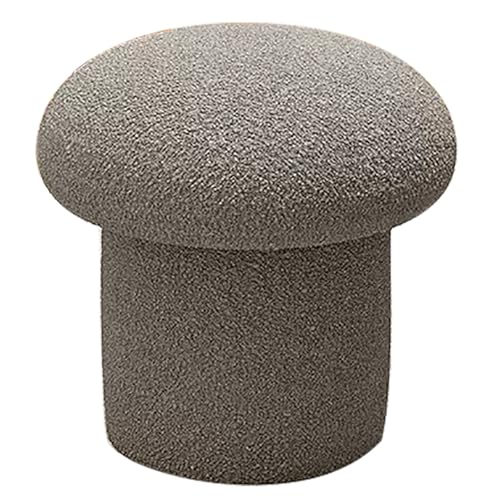 QHLMLL Schminkbank, Kosmetikstuhl, Pilzhocker, moderne Fußstütze oder Beistelltisch, weiche Fußstütze für Schminktisch für Schlafzimmer, Wohnzimmer (Grau, 43 cm) von QHLMLL