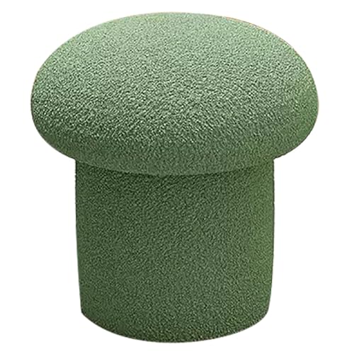 QHLMLL Schminkbank, Kosmetikstuhl, Pilzhocker, moderne Fußstütze oder Beistelltisch, weiche Fußstütze für Waschtisch, Schlafzimmer, Wohnzimmer (Grün, 36 cm) von QHLMLL