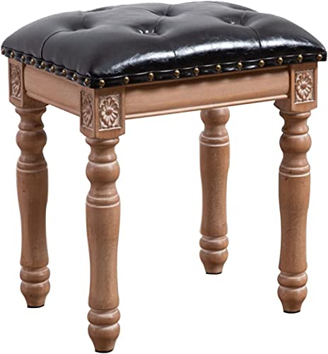 QHLMLL Schminkbank, Schminkhocker, Schlafzimmer, Schminkstuhl, gepolsterter Sitz, Schlafzimmer, Ankleidehocker, Ankleidehocker, Klavierhocker, Gummiholz, Hocker, Beine, weiches und bequemes Sitzkissen QHLMLL Schminkbank, Schminkhocker, Schlafzimmer, Schminkstuhl, gepolsterter Sitz, Schlafzimmer, Ankleidehocker, Ankleidehocker, Klavierhocker, Gummiholz, Hocker, Beine, weiches und bequemes Sitzkissen von QHLMLL