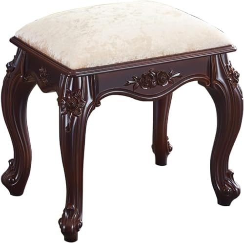 QHLMLL Schminkbank, europäischer Stil, rechteckiger Schminktisch-Hocker mit Kunststoff-Stahlbeinen, kleiner Fußhocker für Waschtisch, Badezimmer, Schlafzimmer, Wohnzimmer, 35 cm hoch, Couchtisch S QHLMLL Schminkbank, europäischer Stil, rechteckiger Schminktisch-Hocker mit Kunststoff-Stahlbeinen, kleiner Fußhocker für Waschtisch, Badezimmer, Schlafzimmer, Wohnzimmer, 35 cm hoch, Couchtisch S von QHLMLL