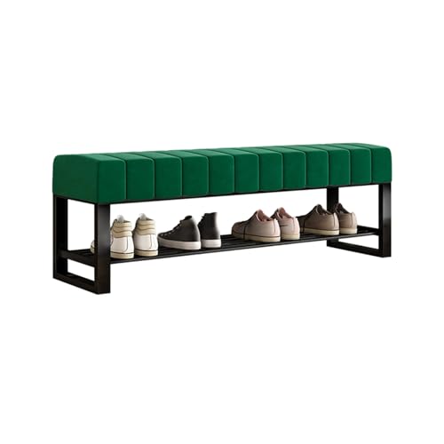 QHLMLL Schuhbank, Aufbewahrungs-Organizer, mit Stoff gepolstert, Bettbank, Eingangsbereich – Schlafzimmer, Wohnzimmer, Flurmöbel von QHLMLL