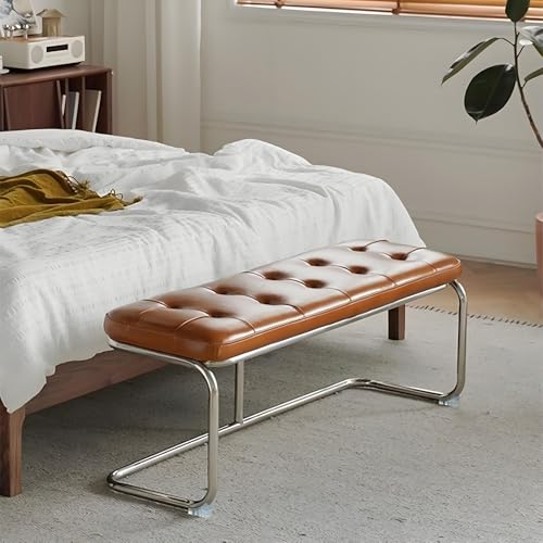 QHLMLL Schuhbank für den Eingangsbereich, mit PU-Lederkissen und Schuhaufbewahrung, Braun, 46 x 35 x 45 cm QHLMLL Schuhbank für den Eingangsbereich, mit PU-Lederkissen und Schuhaufbewahrung, Braun, 46 x 35 x 45 cm von QHLMLL