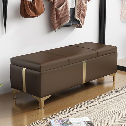 QHLMLL Schuhbank für den Eingangsbereich, mit armlosem Design, Schuhaufbewahrungsbank für Esszimmer, Schlafzimmer, Wohnzimmer, Kaffee (120 cm) von QHLMLL