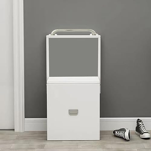 QHLMLL Schuhbank zur Wandmontage, Massivholz, Klapphocker, Stuhl, Schuhwechselhocker, einziehbar, belastbar von 330 kg, für Flur, Flur, Küche, Bad (Farbe: Weiß) von QHLMLL
