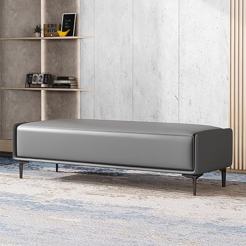 QHLMLL Schuhregal Bank mit Kissen – Eingangsbank im Industriestil für Schlafzimmer, Wohnzimmer – Fußbett Lagerbank für Flur Eingang QHLMLL Schuhregal Bank mit Kissen – Eingangsbank im Industriestil für Schlafzimmer, Wohnzimmer – Fußbett Lagerbank für Flur Eingang von QHLMLL