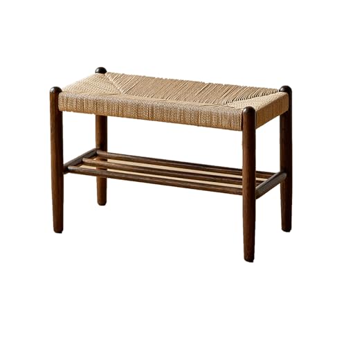 QHLMLL Schuhregal für den Eingangsbereich, Bank mit stabilem Holzsitz für Flur, Wohnzimmer, Veranda, Eingang, hält bis zu 90 kg, helles Walnussholz, 100 cm QHLMLL Schuhregal für den Eingangsbereich, Bank mit stabilem Holzsitz für Flur, Wohnzimmer, Veranda, Eingang, hält bis zu 90 kg, helles Walnussholz, 100 cm von QHLMLL