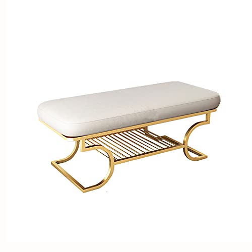 QHLMLL Schuhregal im nordischen Stil, luxuriöse Schuhbank für den Eingangsbereich, Schuhaufbewahrung, Organizer, Regal, moderne Schuhaufbewahrung, Sitzbank mit Schwammkissen, E (Samt), 80 x 38 x 42 cm von QHLMLL